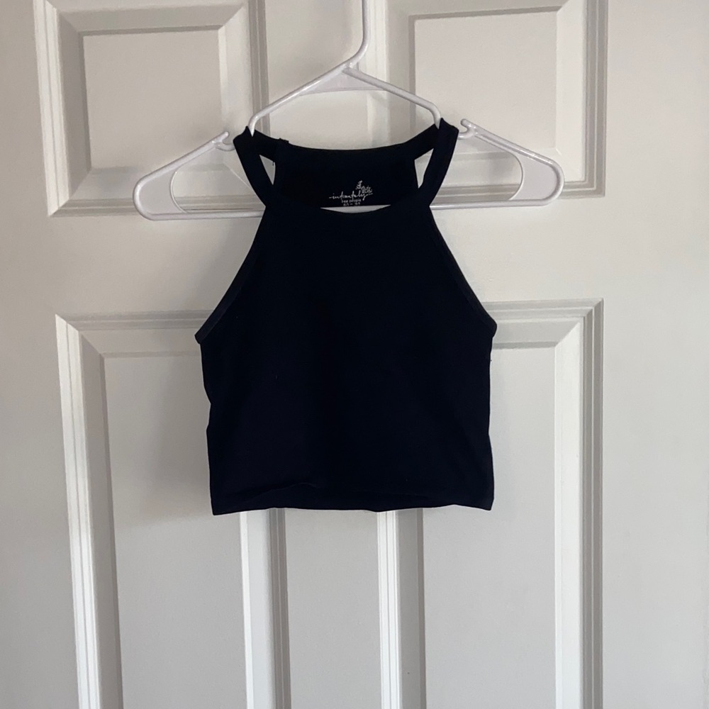 Free People Black Halter Tank Top